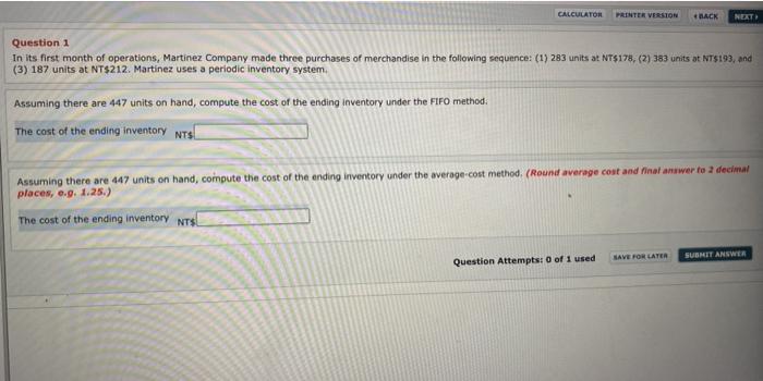 what is the answer of this ? CALCULATOR PRINTER VERSION BACK NERT
