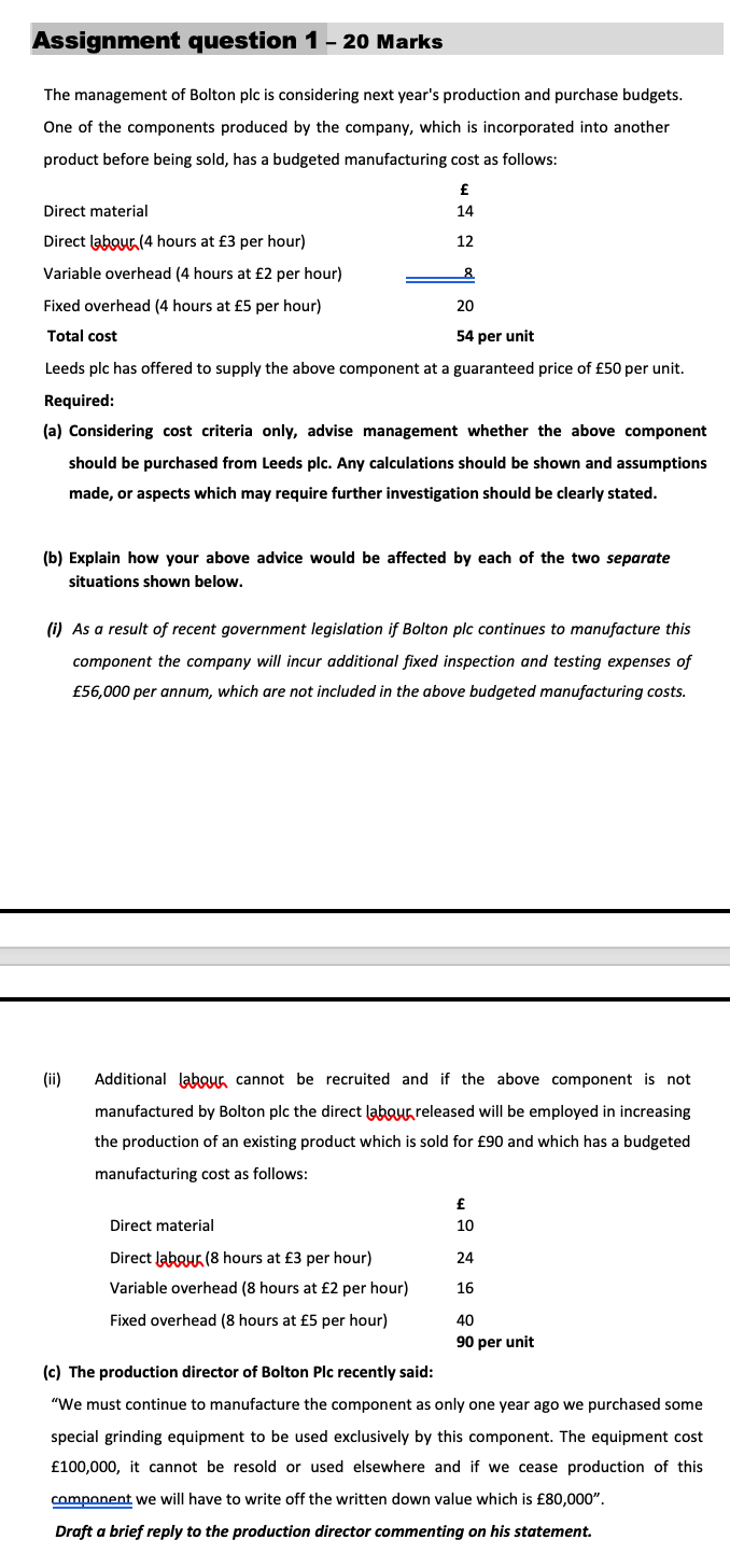 Answer all subparts and give answer in details Assignment question 1