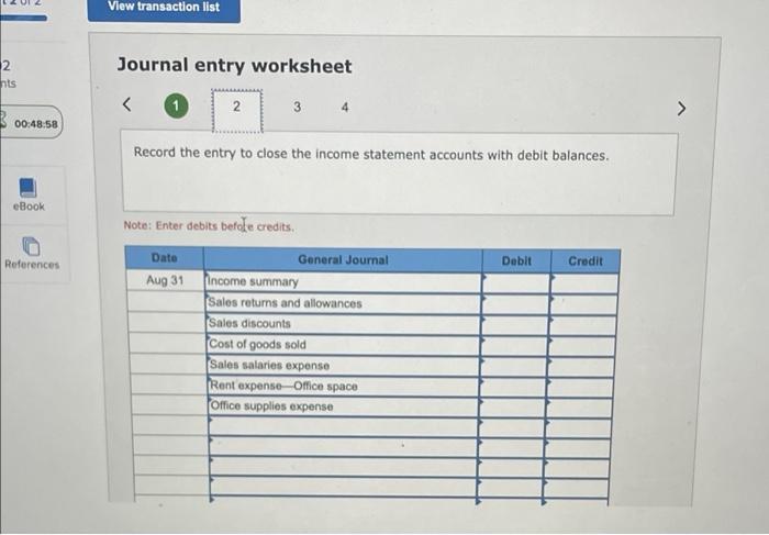 adjusted account balances from its general ledger on August 31, its fiscal