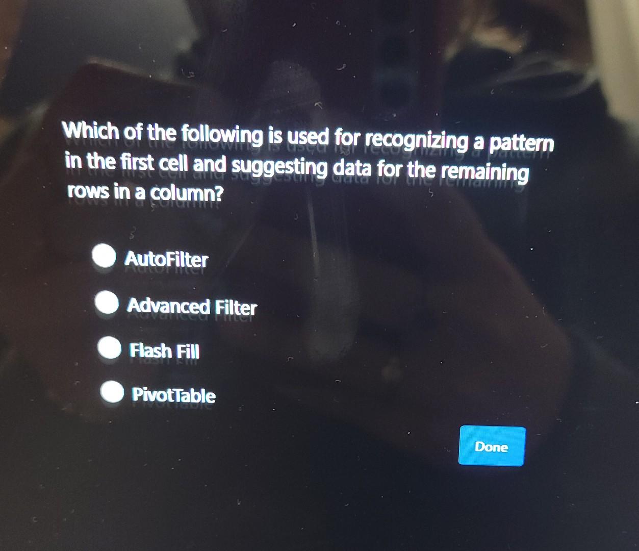  Which of the following is used for recognizing a pattern in