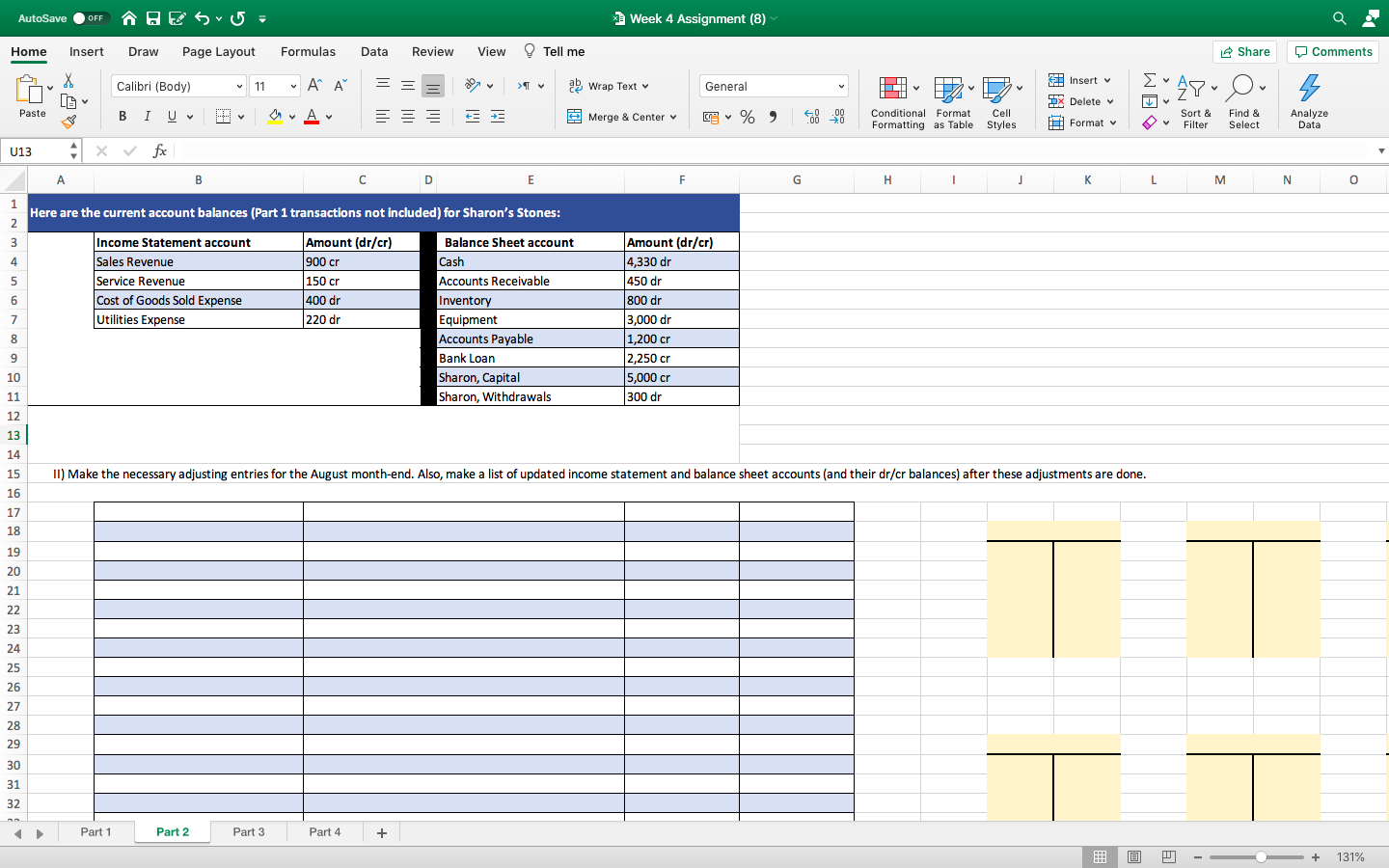 Layout Formulas Data Review View Tell me Share Comments X Calibri (Body)