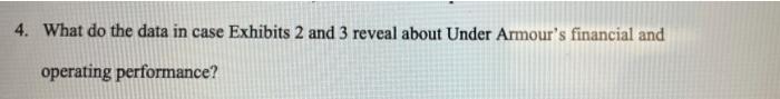  4. What do the data in case Exhibits 2 and 3