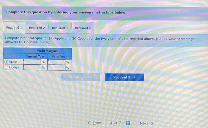 two years of both Apple and Google follow. $ millions Net income