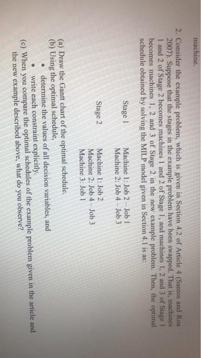 4/FF2/C MILP formu- lation. In this instance, we will assume that travel