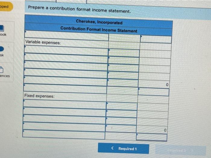 Contribution Format Income Statements [L Cherokee Incorporated is a merchandiser that provided
