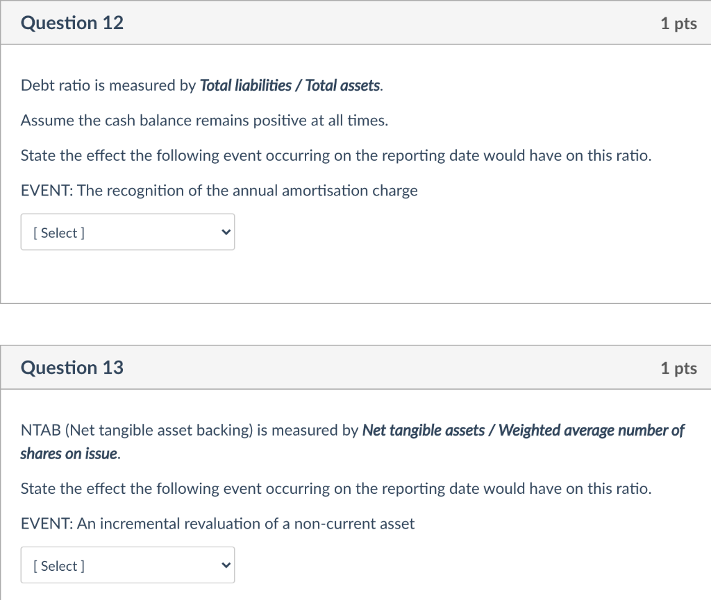 does it increase, decrease, or have no effect? Question 12 1