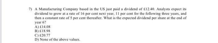 per cent, what is the expected net present value of this purchase