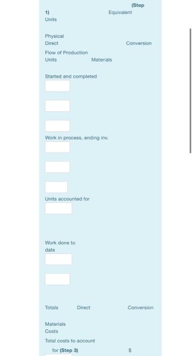 Jamestown Textiles produces cotton fabric. All direct materials are introduced at the