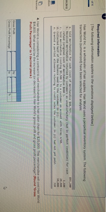 hair supplies. Hair World uses a perpetual inventory system. The following transactions