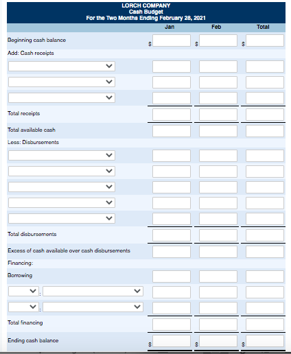 2021 are as follows: January February Sales $349,000 $402,000 Direct materials purchases