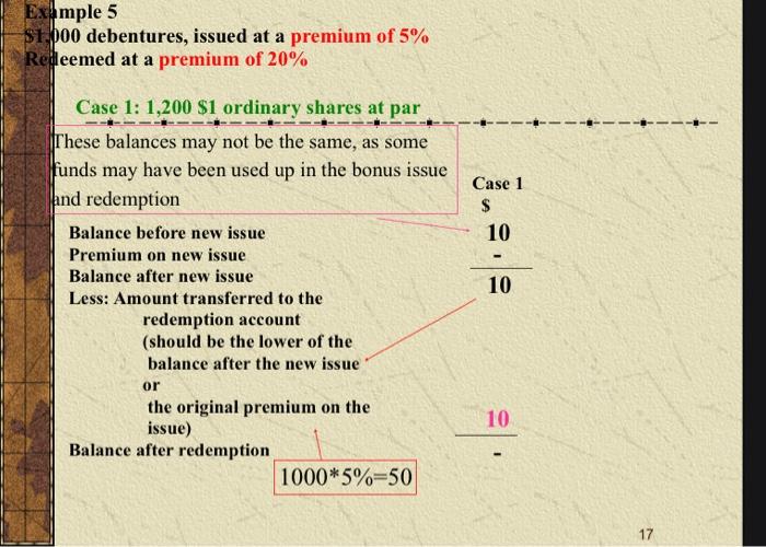 I need an explanation for this question Example 5 $1,000 debentures, issued