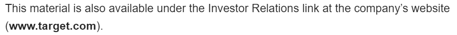  This material is also available under the Investor Relations link at