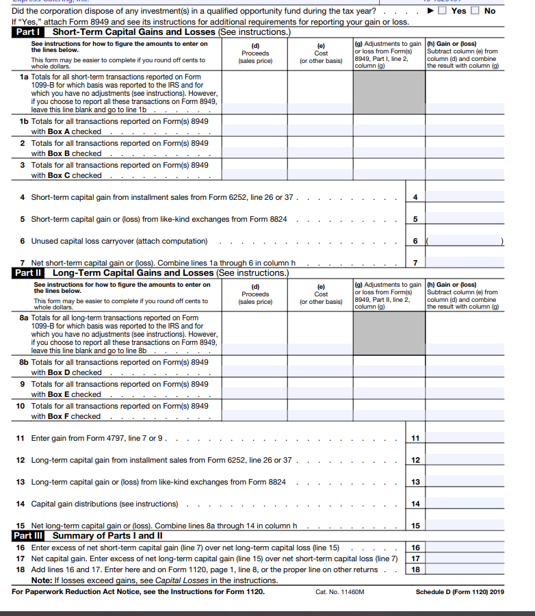 Either will show whether your basis (usually your cost) was reported to