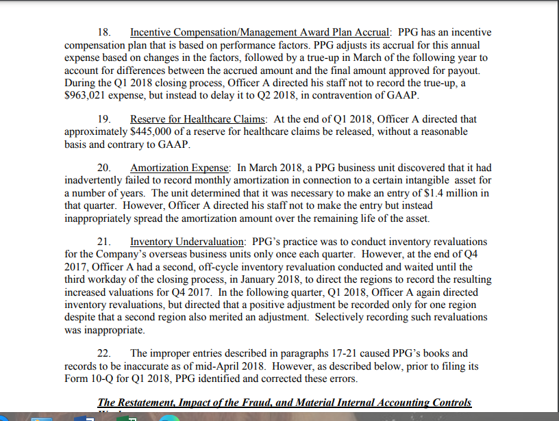 fraud and the fraud committed by your company. 3.3 Discuss the existence