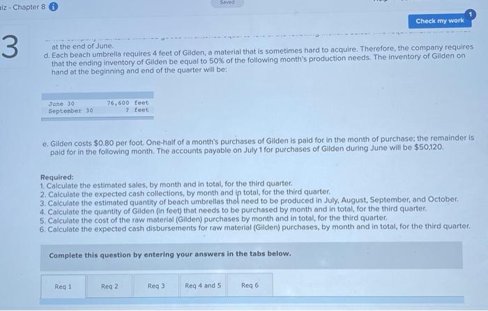 req 6 Saved Help Save & Exit Submit Quiz - Chapter 8