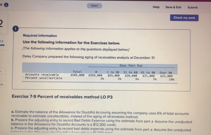  NO Saved Help Save & Exit Submit Check my work 2