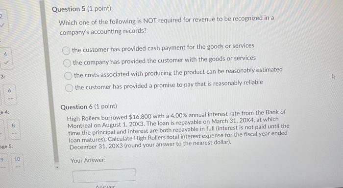 I NEED HELP IN 10 MINUTES PLEASE 2 Question 5 (1 point)