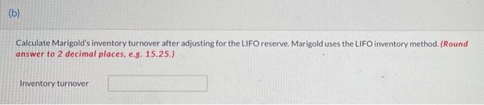 The following information is available from the annual reports of Marigold and