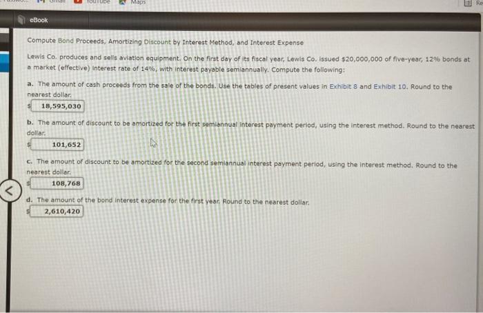  Maps eBook Compute Bond Proceeds, Amortizing Discount by Interest Method, and