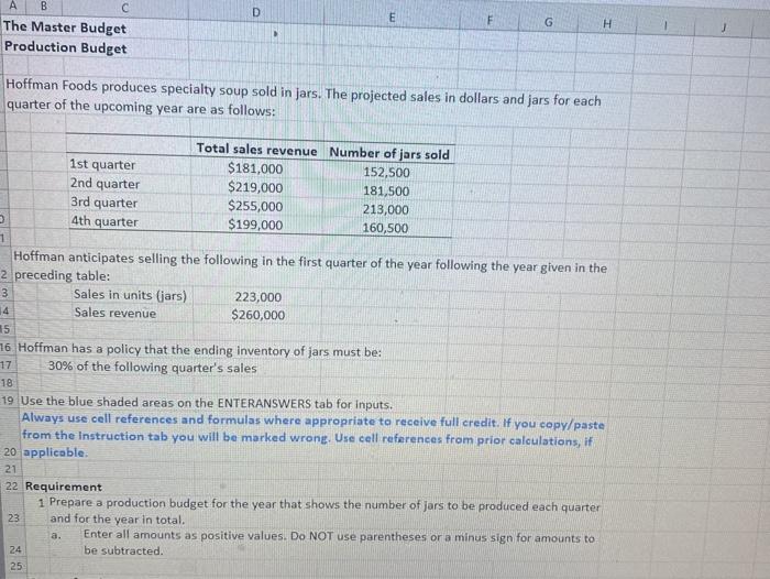 cell reference formulas Steps to Perform: Step Instructions Points Possible 1 25