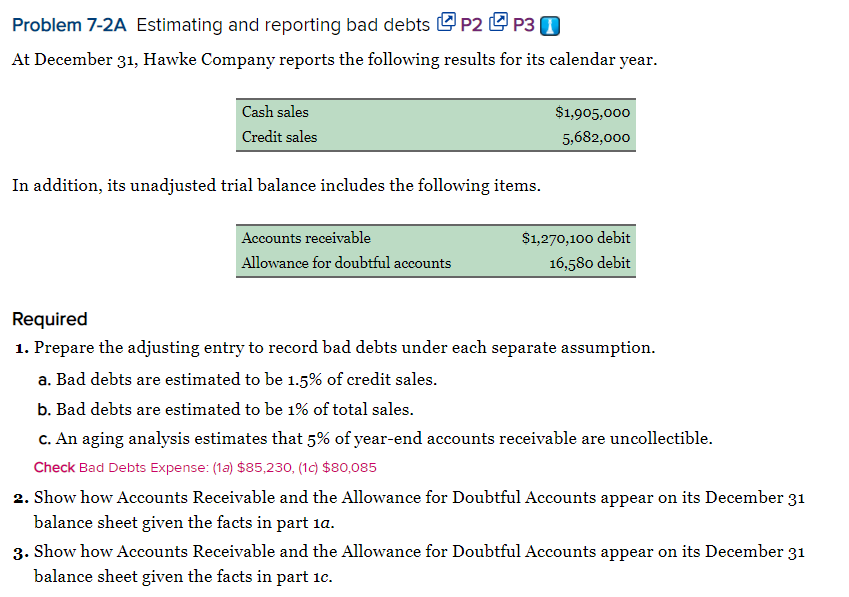  I am struggling to format this on excel Problem 7-2A Estimating