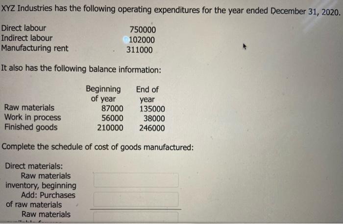  you can keep the raw materials purchases at 0 or put