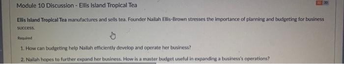 1. How can budgeting help Nailah efficiently develop and operate her business?2.