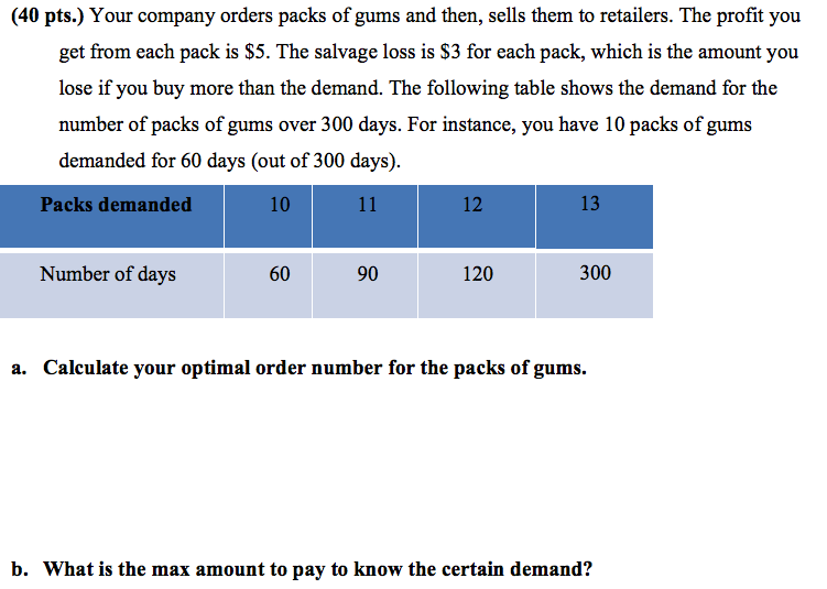 Will definitely give a like if its correct (40 pts.) Your
