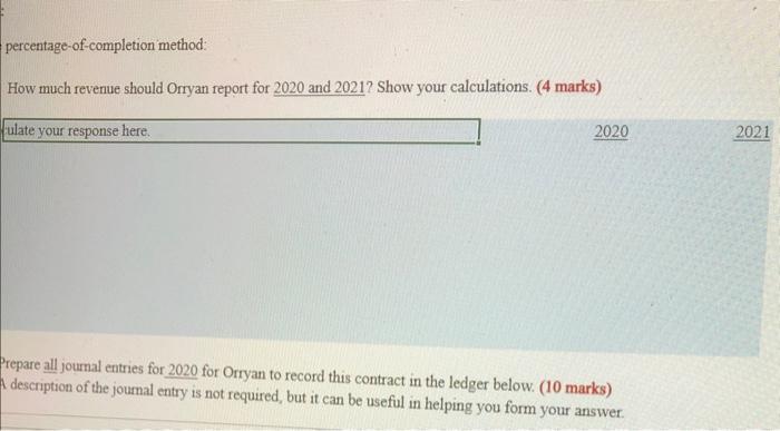 Construction started in early 2020 and was completed -ing additional information is