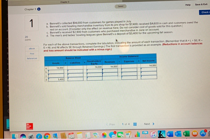  Chapter 36 Help Save & Exit Check a Bennett's collected $14,000
