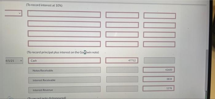 Accrued interest Received "incipal ph" interest on no te its note: collt.