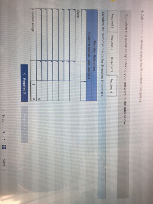 orders Number of customers This is an organization. sustaining activity Total Activity