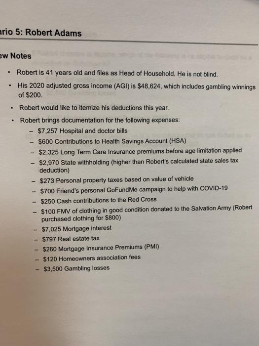  please answer! Thanks. ario 5: Robert Adams ew Notes . .