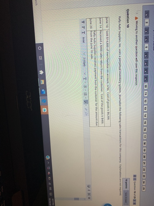  > Moving to another question will save this response. Question 10