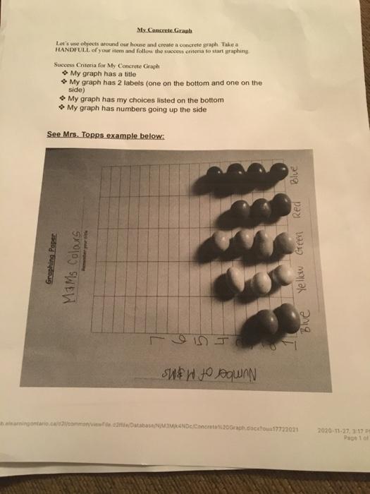  My Concrete Graph Let's use objects around our house and create