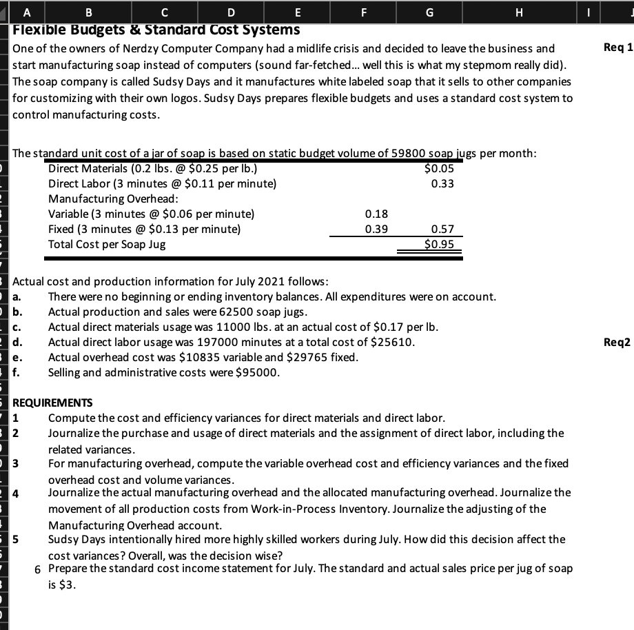  H I Req 1 A B D E F G Flexible