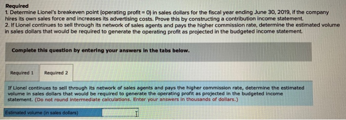 Lionel Corporation manufactures pharmaceutical products sold through a network of sales agents