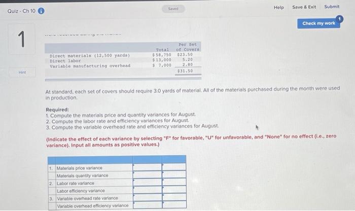 Help Save & Exit Submit Check my work 1 Marvel Parts, Inc,