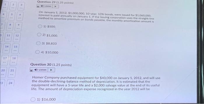 help please Question 29 11:25 points) 1 3 8 On January 1,