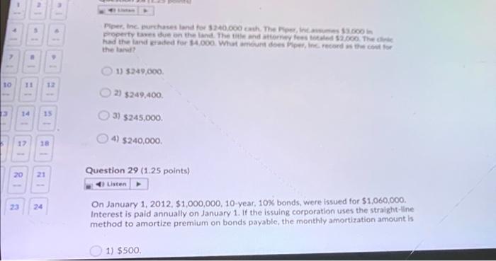 2012. $1,000,000, 10 year, 10% bonds, were issued for $1.000.000 Interest is