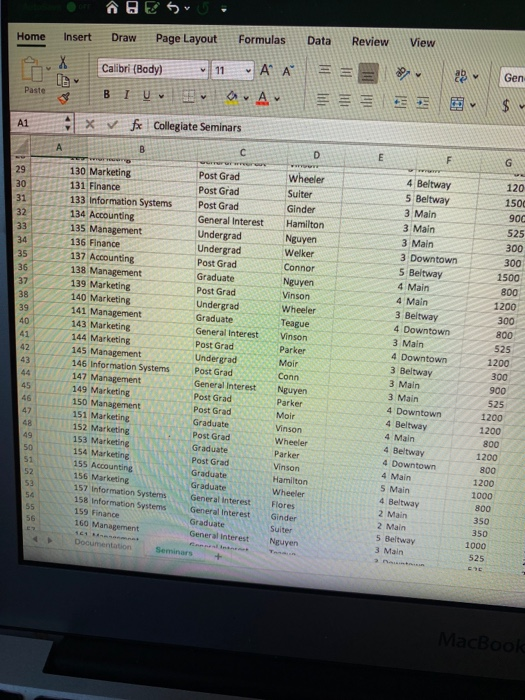 2 3 4 5 Author Date Purpose To track seminar bookings 8