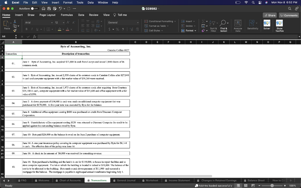  Excel File Edit View Insert Format Tools Data Window Help Mon