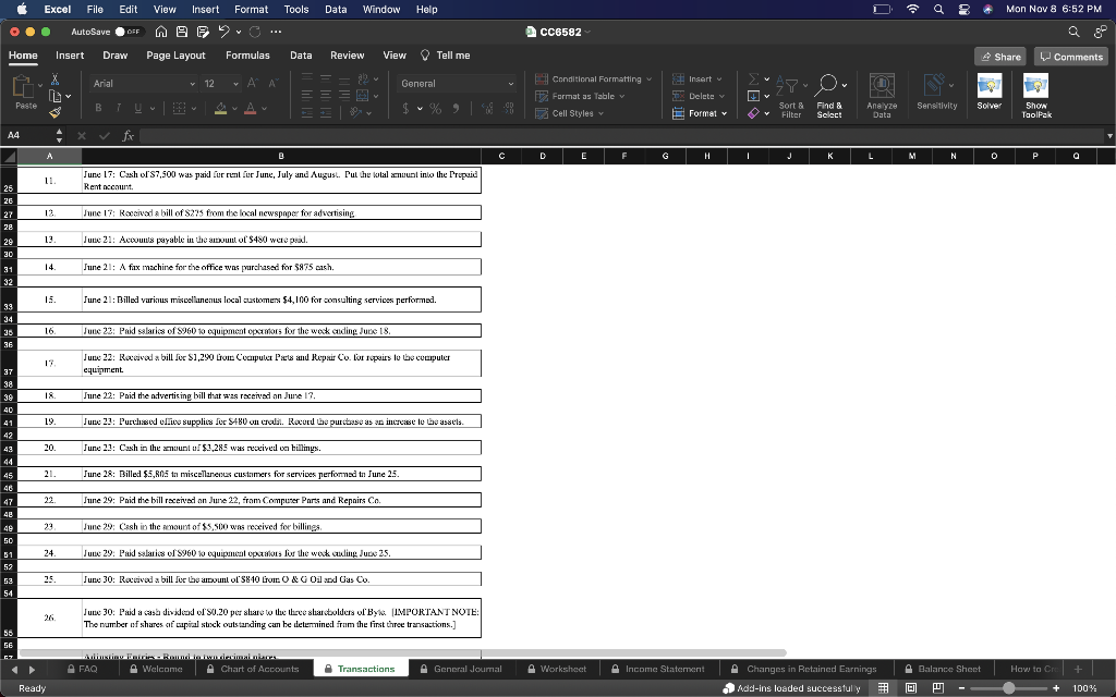 Nov 8 6:52 PM ... AutoSave OFF A9FvG... CC6582 Home Insert Draw
