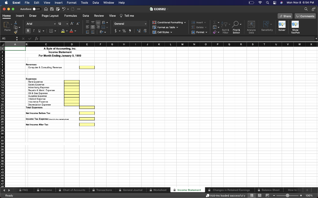 Inc, acquires $72,800 in cash from Lauryn and issue 2,800 shares of