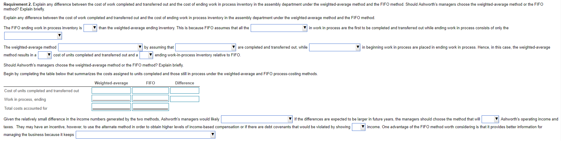 prior-period units 4) Creates a greatly higher cost per equivalent unit, smooths