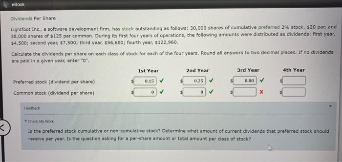  eBook Dividends Per Share Lightfoot Inc, a software development firm, has