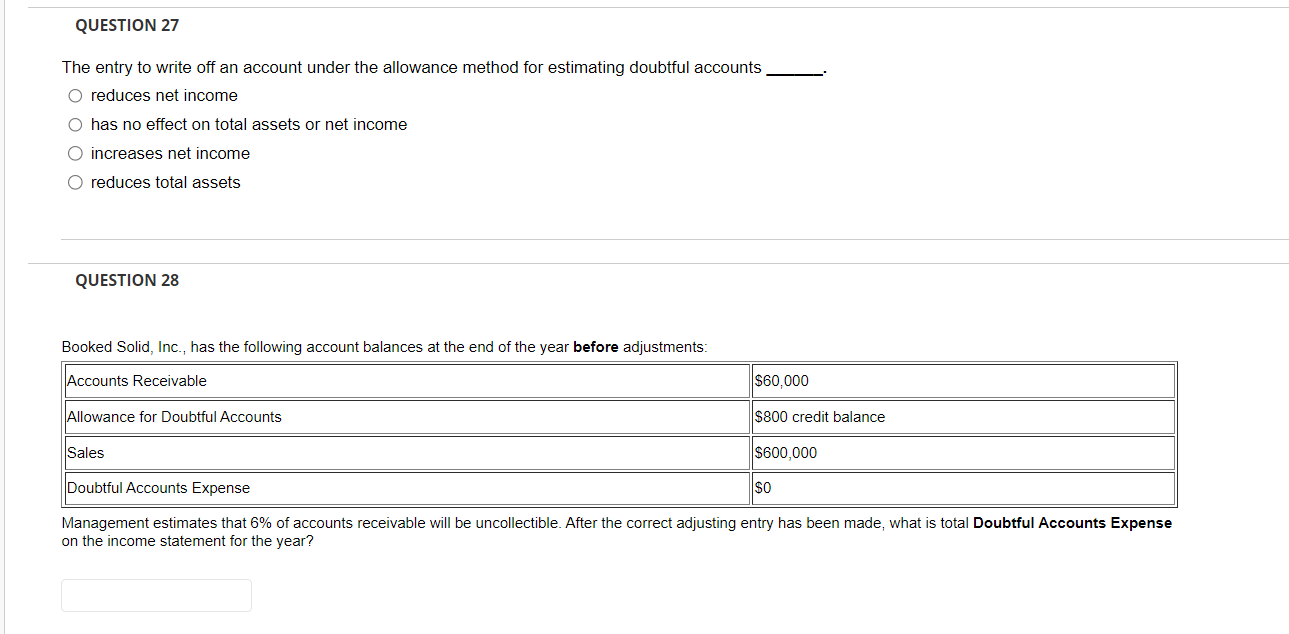  The entry to write off an account under the allowance method
