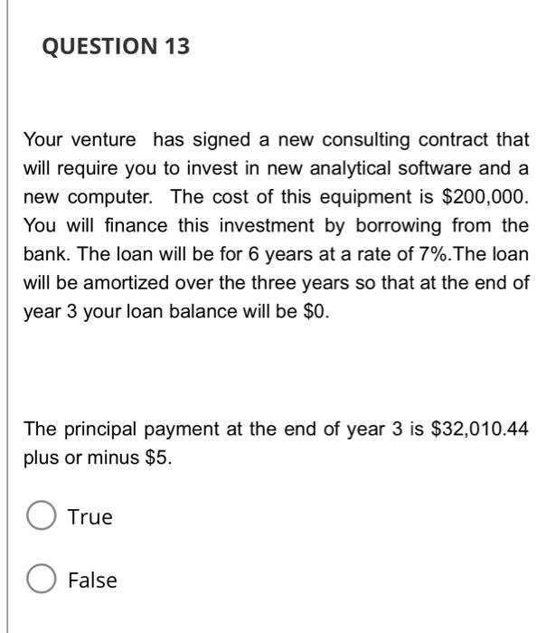  Your venture has signed a new consulting contract that will require