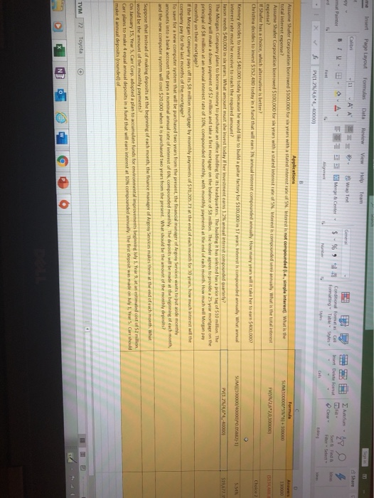  me Insert Page Layout formulas Data Review View Help Team Calibri
