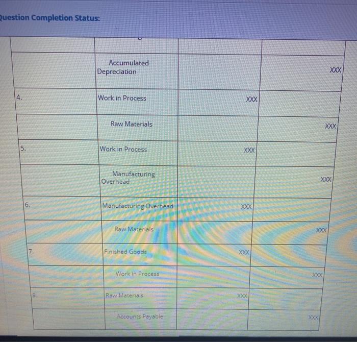 Wages Payable XXX 2. Salary Expense XXX Wages Payable XOX 3. Manufacturing